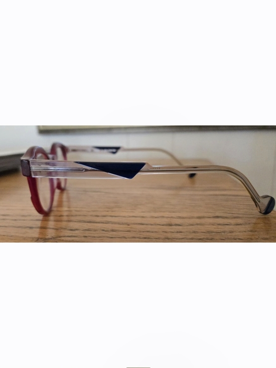 Anne & Valentin Burgundy Round Eyeglasses - Picture 7 of 7